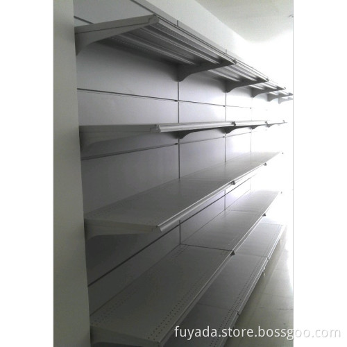 single side metal supermarket shelf